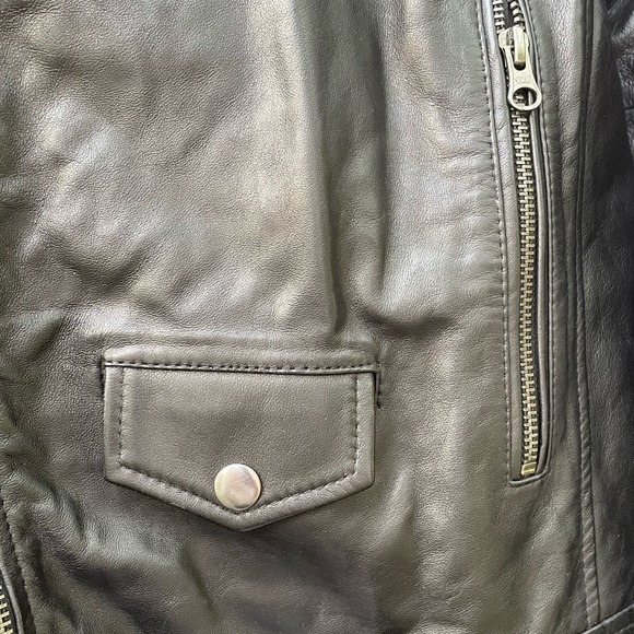 Nasty Gal NWOT 100% Lamb Leather Moto Jacket - Picture 2 of 6